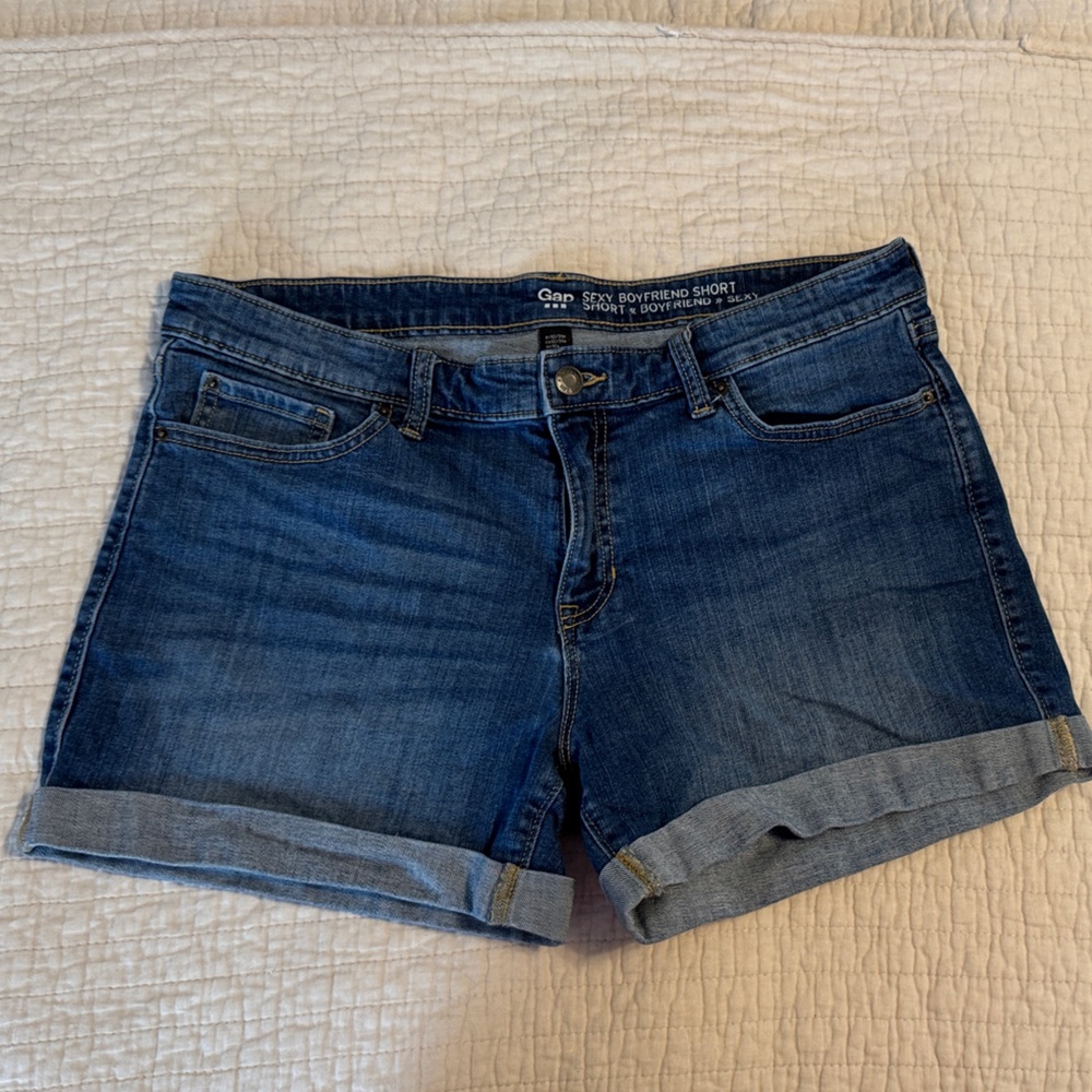 GAP Women's Dark Blue Jean Shorts
